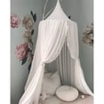 thumbnail image 1 of Dosel para cama para niños con pompón, mosquitera colgante para cuna, castillo, tienda de campaña, decoración para sala de juegos, color blanco, 1 of 5