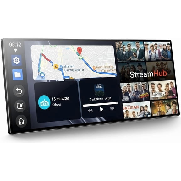 Portable Apple CarPlay & Android Auto – 10.26" Wireless Car Stereo, 4K Dash Cam, 1080P Backup Camera, Voice Control, GPS Navigation, Bluetooth, Mirror Link, Portable Touchscreen Display