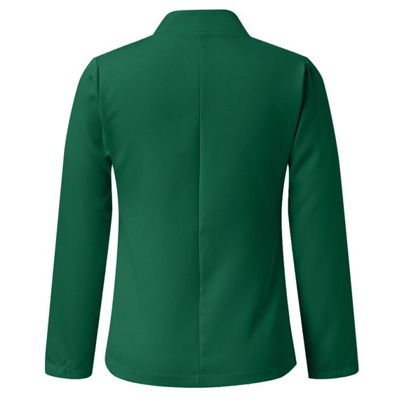 Vedolay Fall Tops for Women Women's Fashion 2023 Casual Long Sleeve Open Front Work Blazer Jackets with Pockets,Green S