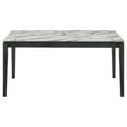thumbnail image 3 of Stevie Rectangular Faux Marble Top Dining Table White and Black, 3 of 11
