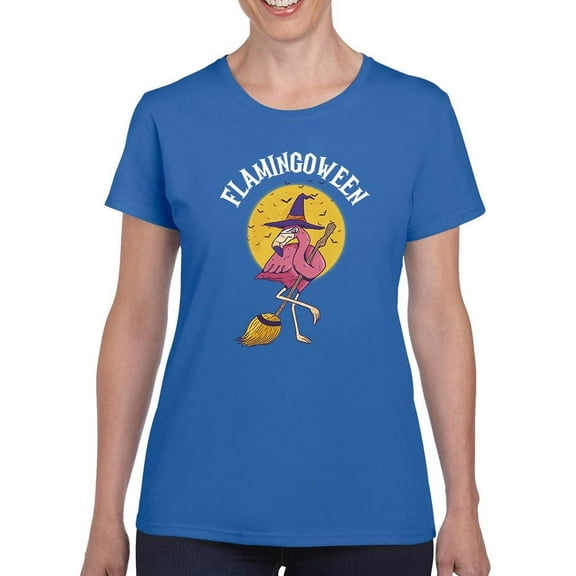 Flamingoween T-Shirt Women -Smartprints Designs, Female Large