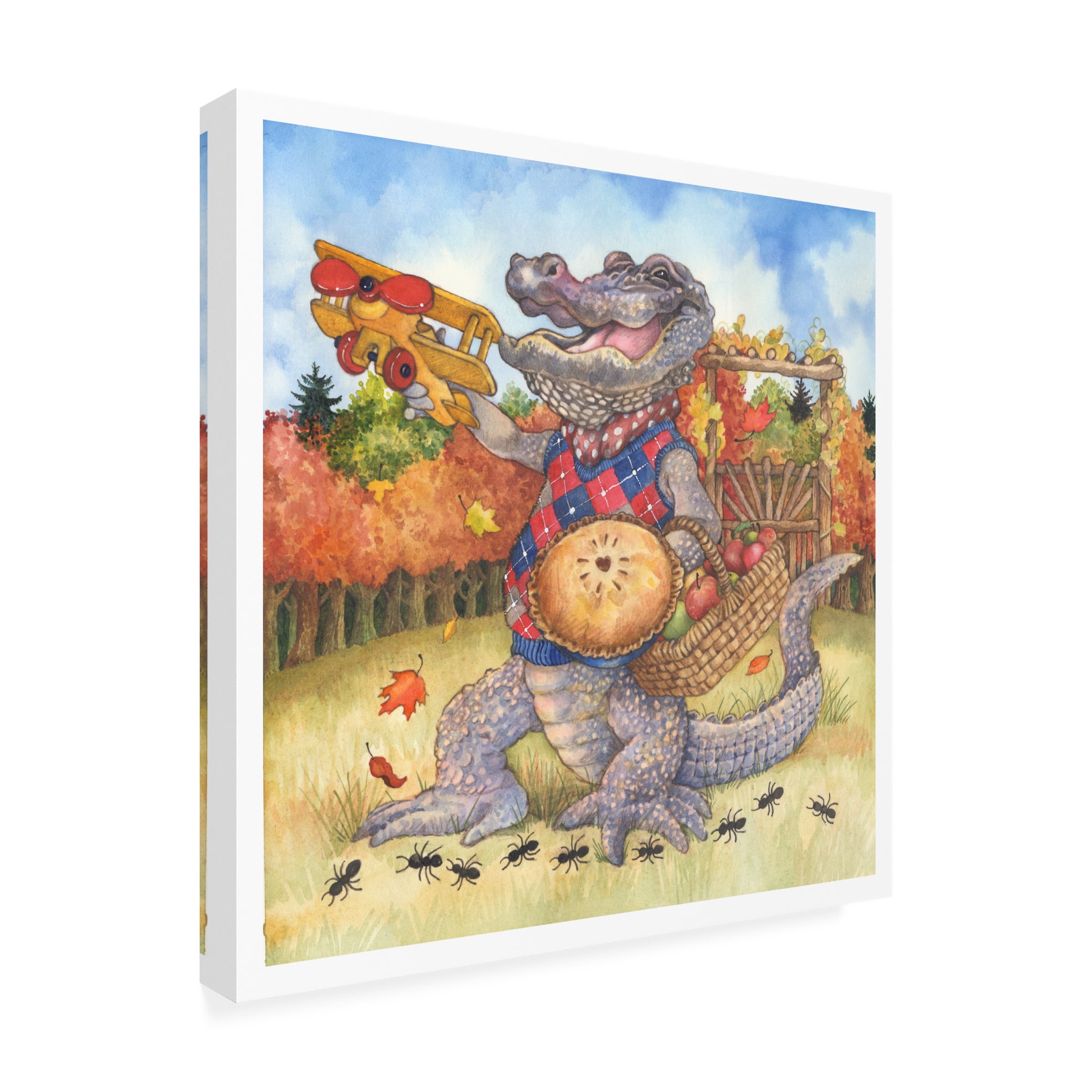 Wendy Edelson 'Autumn Alligator' Canvas Art