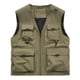 thumbnail image 1 of pstuiky Camiseta sin mangas para hombre, Chaqueta de trabajo sin mangas con cuello y múltiples bolsillos para hombre Camisas para hombres xxl, 1 of 2