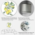 thumbnail image 5 of Designart 'Branch of Leaves and Yellow Lemons I' Tropical Circle Metal Wall Art 29x29 - Disc of 29, 5 of 5
