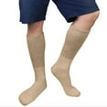 thumbnail image 5 of Falari Diabetic Crew Socks, 12 Pairs, Physician Approved for Men and Women, Blood Circulation Support, Edema Relief 10-13 Khaki, 5 of 6