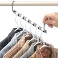 thumbnail image 3 of Paquete de 6 perchas de ropa plegables de Metal para el hogar, dormitorio, sala de estar, armario colgante, gancho para ropa, soporte para ahorro Almacenamiento y organización del hogar Forma plana Kearding HA068303-01, 3 of 6