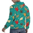 thumbnail image 6 of Salouo Cute Hens And Rooster Pattern Men's Fall Hoodie Sweatshirt,Sport Hoodie with Pockets for Men Pullover Casual Hooded Sweatshirt-Small, 6 of 7