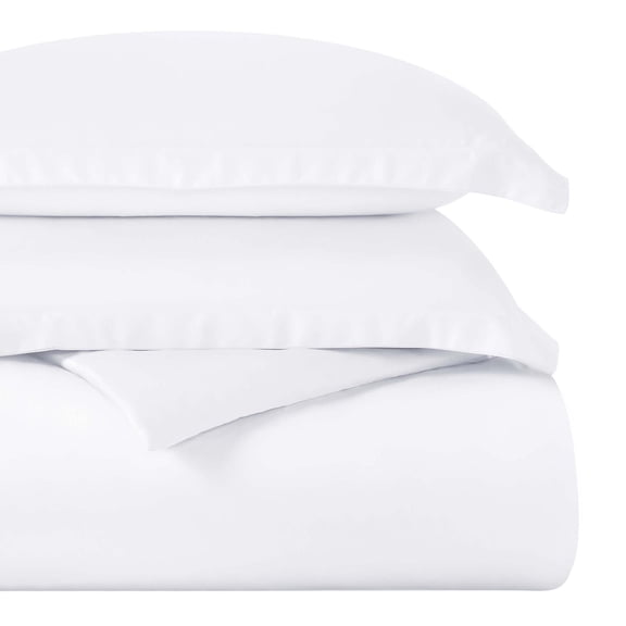 Superior Egyptian Cotton 400 Thread Count Duvet Cover Set, Full/Queen, White
