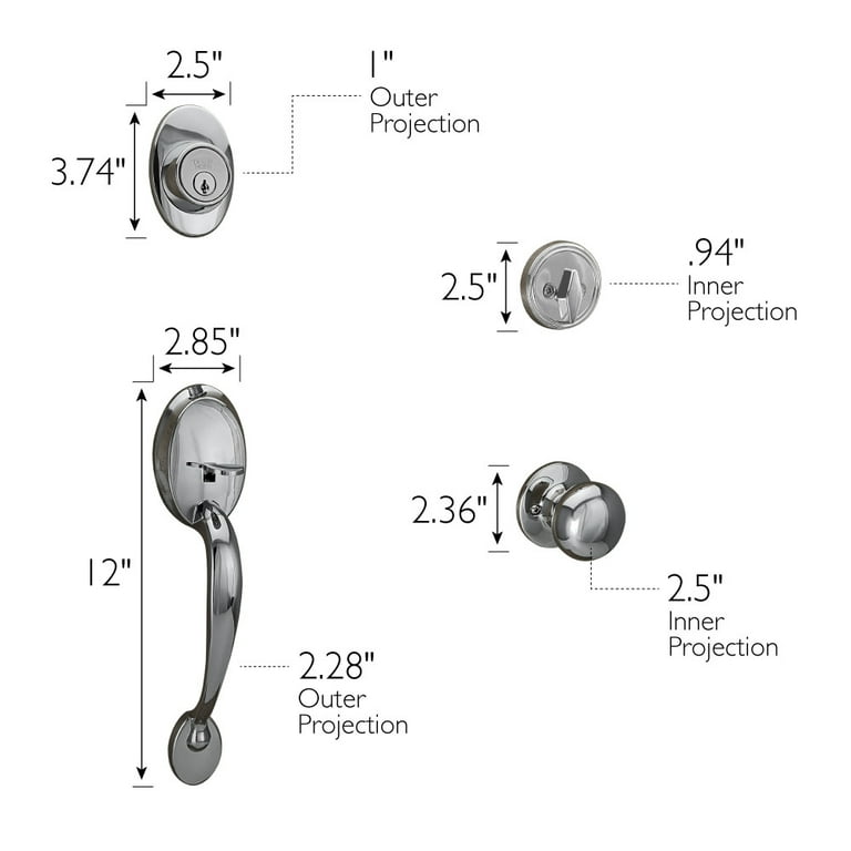 New Design House Coventry Matte Black Door Handleset with Cambridge Knob Interior and Single Cylinder Deadbolt New Design House Coventry Matte Black Door Handleset with Cambridge Knob Interior and Single Cylinder Deadbolt