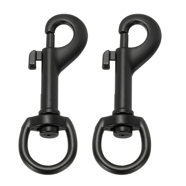 Uxcell 2 Pcs Clips à Pression Pivotants pour Drapeau, Crochets en Alliage Robustes de 2,7 Pouces, Noir