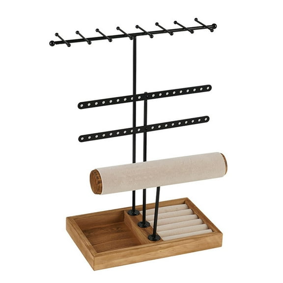 4 Tier Jewelry Display Rack Metal for Jewelry Shop Dresser Live Broadcasting