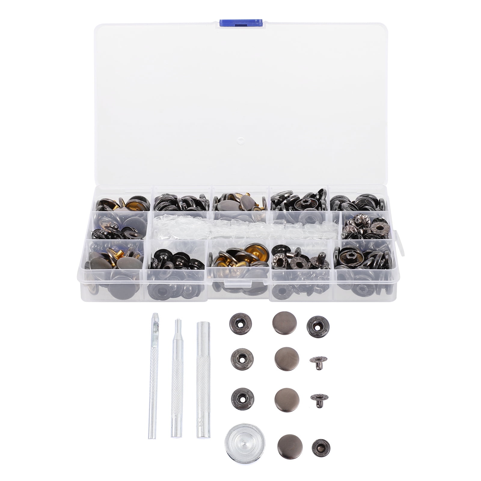 70 Sets Leather Snap Fastener Tool Kit Copper Snaps Button with Setting