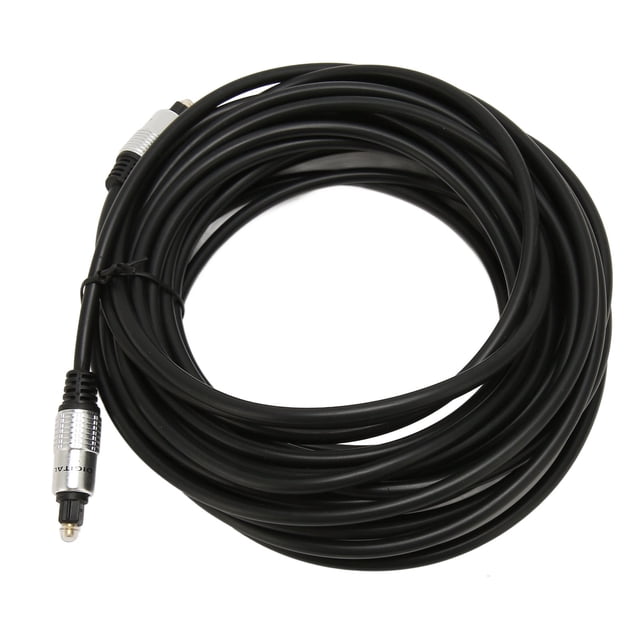 Optical Sound Cable 6ft, Gold Plated Connector, Clear Digital Sound Fiber Optic Cable with Aluminum Alloy Housing, for TV, Home Theater,
