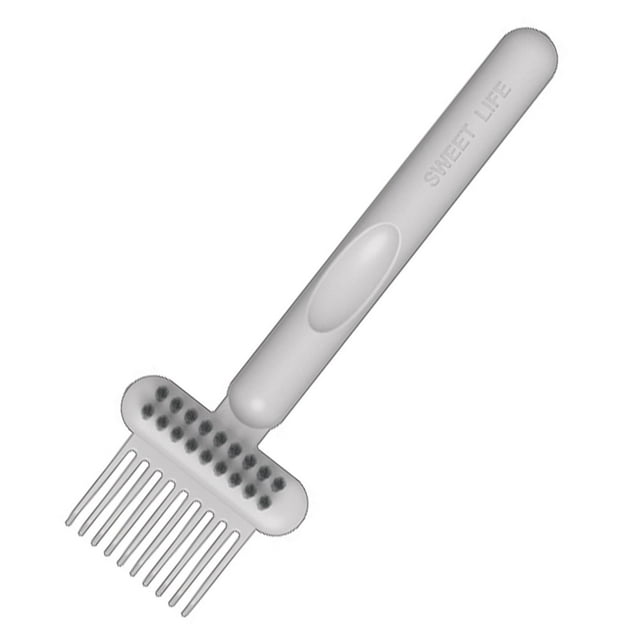 Limpiador de cabello Cepillo para el cabello Limpiador Herramienta de rastrillo Mini peine Cepillo de limpieza Herramienta de limpieza gris