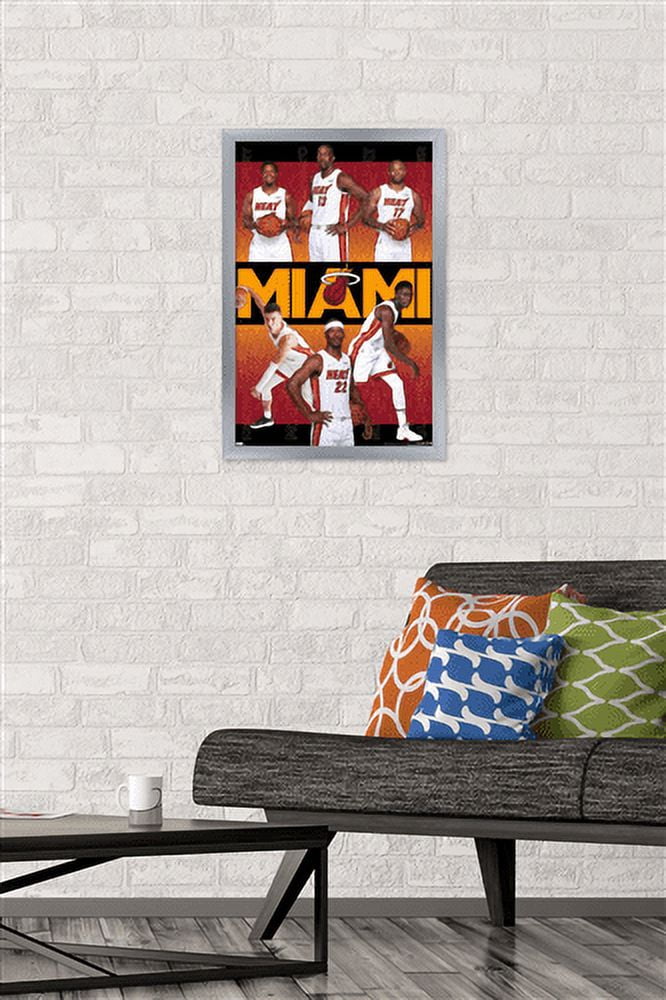 NBA Miami Heat - Team 21 Wall Poster, 14.725" x 22.375", Framed