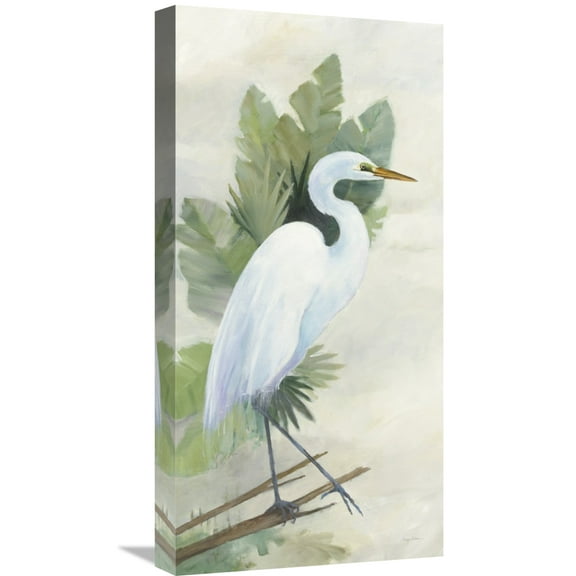 Global Gallery Avery Tillmon 'Standing Egret I Crop' Canvas Wall Art