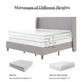 thumbnail image 3 of Merluxy Full Bed Frame with 51.2" Wingback Headboard,Linen Upholstered,No Box Spring Needed,Light Grey, 3 of 9