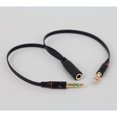 thumbnail image 1 of Cable adaptador PATKAW de 3,5 mm hembra a macho para micrófono. Cable de audio de 3,5 mm para altavoces y auriculares (negro)., 1 of 4