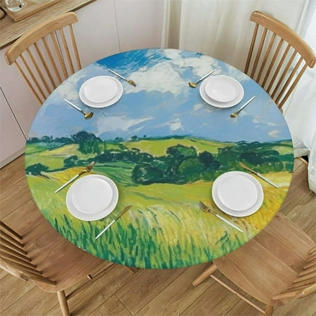 

FUMJ Clouds Round Tablecloth Outdoor Picnic Camping and Indoor Kitchen Dining Party 100% Polyester Fiber 38 -42