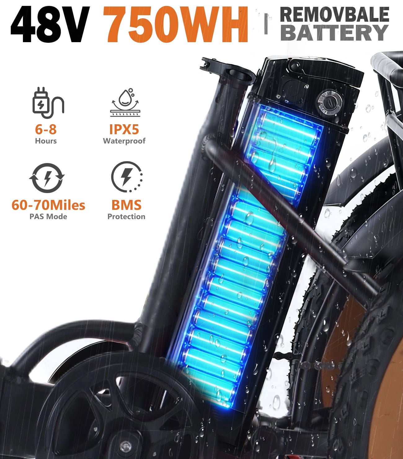Electric Tricycle for Adult Folding Etrike Adult Electric 3 Wheels Bicycle Peak 1350W Motor Aluminum Frame 48V15.6AH Lithium Battery 20×4.0" Fat Tire & Rear Differential