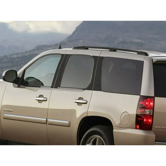 Rvinyl Pillar Post Window Trim Compatible with Chevrolet Tahoe 2007-2014 - Matte (Black)