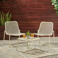 thumbnail image 2 of Sajan Outdoor Modern 2 Seater Chat Set, Matte White, 2 of 10