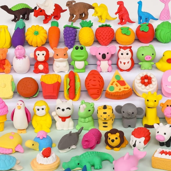 Eraser HINZER Animal, paquete de 50 unidades, para niños, premios de aula