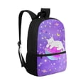 thumbnail image 2 of HUIACONG Purple Galaxy Cat Backpack for Primary School Kids Large Capacity Multi Compartment Wear‑Resistant for Boys Girls Ages 6‑18 Daily Use, 2 of 6