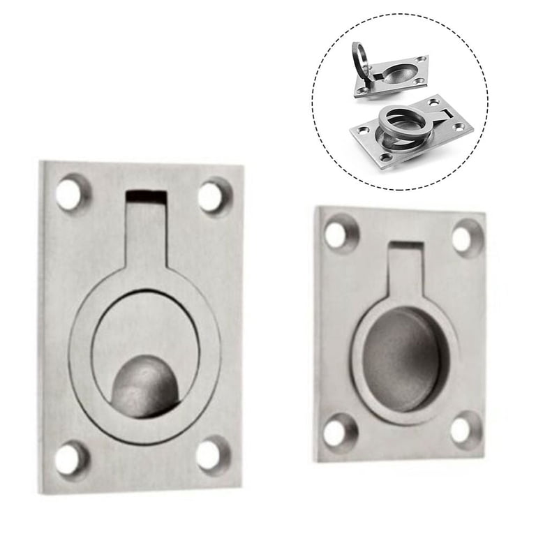 304 Stainless Steel Flush Pull Ring Handle for Cabinets and Motor Homes - Modern Concealed Design for Furniture Applications