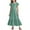 Light Green, variant on Girls Dresses Party Dresses for Girls Girls Summer Pleated Short Sleeve Round Neck Loose Casual Flowy Layered Extra Long Dress With Pockets