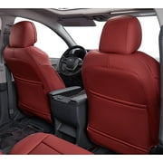 EKR Custom Fit Sienna Car Seat Covers for Toyota Sienna 2021 2022 2023 2024 2025 XLE,XSE,Limited,Platinum,Woodland Edition,7 Seat,Three Row,Full Set Leather(Burgundy)
