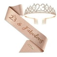 thumbnail image 4 of Birthday Sash And Tiara Rose Gold Birthday Sash Crown 40 & Fabulous Shoulder Strap And Tiara For Women Year Old Rose Gold Suit, 4 of 5