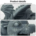 thumbnail image 4 of Garden Fountain Dragon Statue Spouting Water Dragon Sculpture Weather Resistant Realistic Water Spray Dragon Statue Outdoor Ornament for Garden Courtyard Pond Pool, 4 of 7