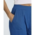 thumbnail image 3 of Real Essentials 3 Pack: Women's Ribbed Lounge Jogger Cuffed Yoga Sweatpants with Drawstring & Pockets (Available in Plus), 3 of 7