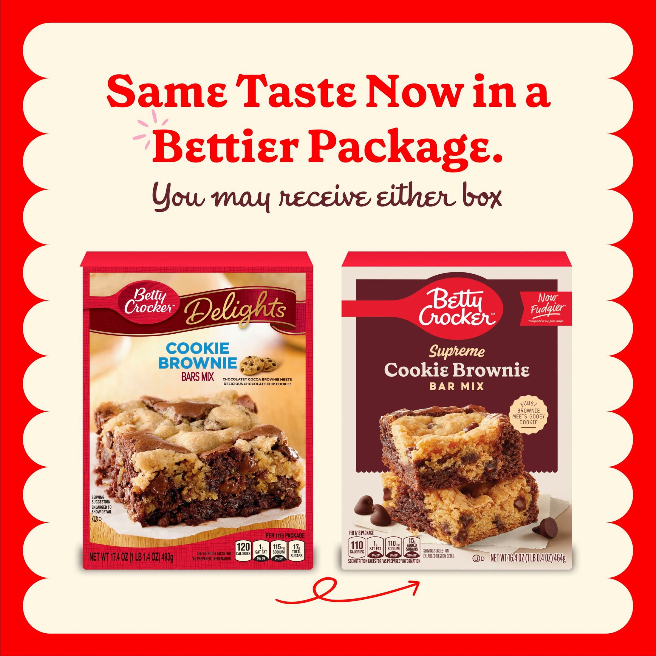 Betty Crocker Supreme Cookie Brownie Bars Mix