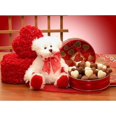 My Goodness Gift Baskets Gift Basket Drop Shipping I'm Sending All My Love Valentine's Bear and Chocolates ()