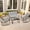 Gray, variant on Uforic 4 Pieces Outdoor Furniture Set,Patio Textilene Steel Conversation Set with Loveseat Chair,Rocking Chair Set of 2 and Tea Table - Black