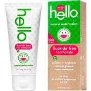 (2 pack) (2 pack) Hello Naturally Friendly Natural Watermelon Fluoride Free Kids Toothpaste, 4.2 oz