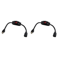 thumbnail image 1 of 3 Rallonges avec Interrupteur Étanche, Rallonge Robuste 1875W avec Interrupteur, 14AWG 1.5 Pieds, 2 Pack Prise US, 2 x Rallonge Robuste, Noir, 1 of 8