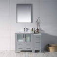 thumbnail image 2 of Blossom 42" Bathroom Vanity with Side Cabinet | Metal Grey | Solid Wood | Ceramic Sink | Freestanding, 2 of 8
