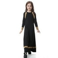 thumbnail image 2 of Byoo Tween Girls' Maxi Dress Soft Color Block Long Sleeve Pocket Dress School Casual Active Dresses for Kids,Black, 2 of 9
