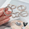 thumbnail image 5 of 5PCS Silk Scarf Ring Clip T-shirt Tie Clips for Women Fashion Metal Rhinestone Heart Flower Butterfly Circle Clip Shawl Scarves Clasp Dress Accessories Jewelry Buckle Clothing Ring Wrap Holder, 5 of 14