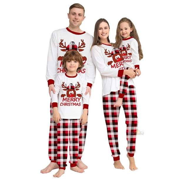 Pijamas a juego para adultos y niños, conjunto de ropa de Navidad para la familia, peleles de bebé, ropa de dormir informal, aspecto familiar, 2023