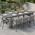 thumbnail image 2 of Outsunny Outdoor Dining Table for 6-8, 59"-89" Patio Table, Dark Grey, 2 of 10