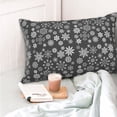 thumbnail image 4 of Salouo simple white Snowflake Pattern Pillow Cases,1PC Pillow Covers with Envelope Closure Decorative Pillow Case for Bed Couch,Pillows Not Included-20"x30", 4 of 6