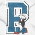 thumbnail image 2 of Popeye Cartoon Vintage Varsity P Long Sleeve TShirt Men Women Brisco Brands S, 2 of 5