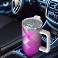 thumbnail image 6 of 40oz Tumbler with Handle and Straw, Vacuum Insulated Stainless Steel Travel Mug, Fits Car Cup Holder, Abstract Colorful Print, 6 of 6