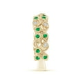 thumbnail image 4 of ANGARA Natural Nature Inspired Round Emerald & Diamond Vine Ring in 14K Yellow Gold for Women (Size-1.3mm) | May Birthstone, Birthday, Anniversary, Jewelry Gift for Women | Natural Emerald Ring, 4 of 11