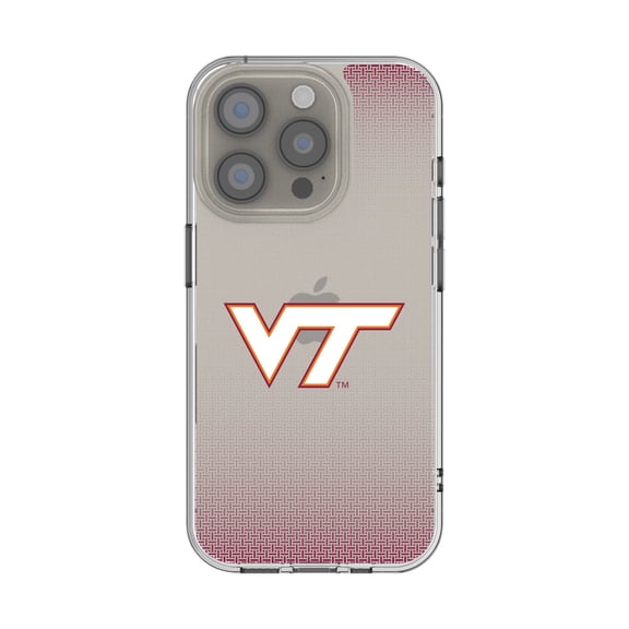 Virginia Tech Hokies Linen Logo iPhone Clear Case