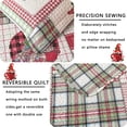 thumbnail image 2 of Green Essen Christmas Quilts Queen/Full Christmas Tree Bedspread Lightweight Snowlake Coverlet Festive Bedding Plaid Home Decor, 2 of 5